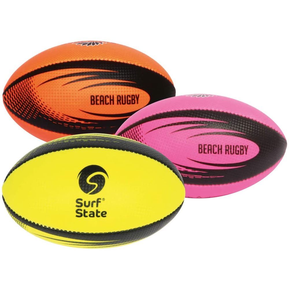 ND Sports Rhino Beach Rugby Ball Barracuda - Pallone Da Spiaggia In PVC Al Carbonio, Leggero, 45 Cm, Colori Verde/Blu/Bianco - 3