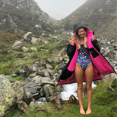 Dryrobe Advance Long Sleeve BLACK PINK - RECYCLED