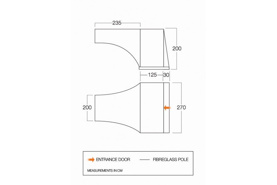 Vango Experience Side Awning SentAct TA003 Newquay Camping Shop
