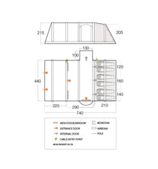Vango Rome II 650XL Airbeam Tent - With Free Footprint