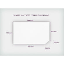 Duvalay VW 190 x 115 x 5cm CAMPERVAN Gold COMFORT TOPPER