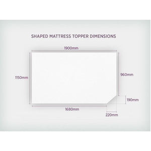 Duvalay VW 190 x 115 x 5cm CAMPERVAN Gold COMFORT TOPPER