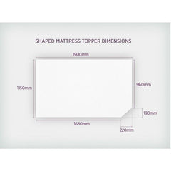 Duvalay VW 190 x 115 x 5cm CAMPERVAN Gold COMFORT TOPPER