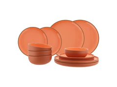 Travellife Avila 12-Piece Dinner Set – Terracotta Red