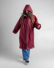 Dryrobe Advance Long Sleeve Burgundy Grey Advance Changing Robe