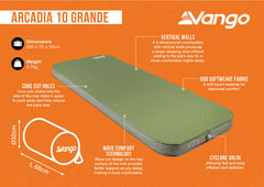 Vango Arcadia 10 Grande Self Inflating Mat