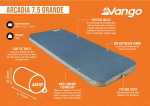 Vango Arcadia 7.5 Grande Self Inflating Mat