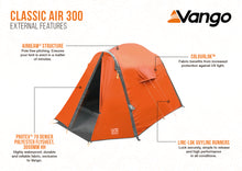 Vango Classic Air 300 Tent - Orange