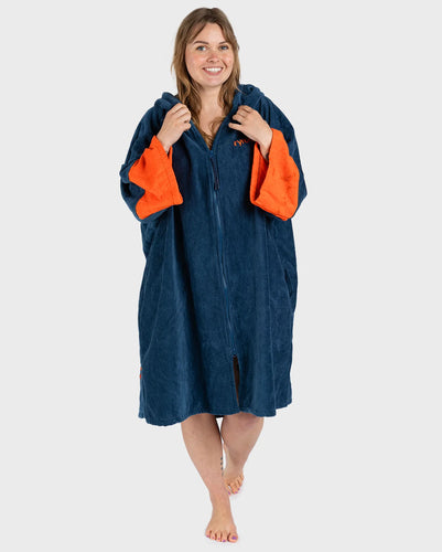 Dryrobe Full-Zip Organic Towel Robe - Deep BLUE Sea