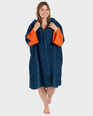 Dryrobe Full-Zip Organic Towel Robe - Deep BLUE Sea