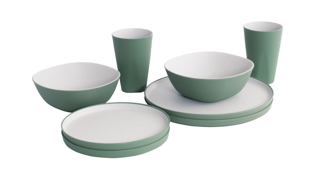 Outwell Gala 2 Person Dinner Set Shadow Green