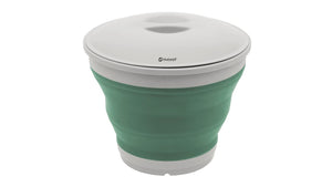 Outwell Collaps Round Bucket with Lid -  Shadow Green