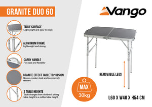 Vango Granite Duo 60 Table