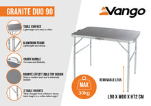 Vango Granite Duo 90 Table