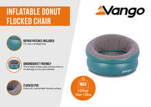 Vango Inflatable Donut Flocked Chair - Teal