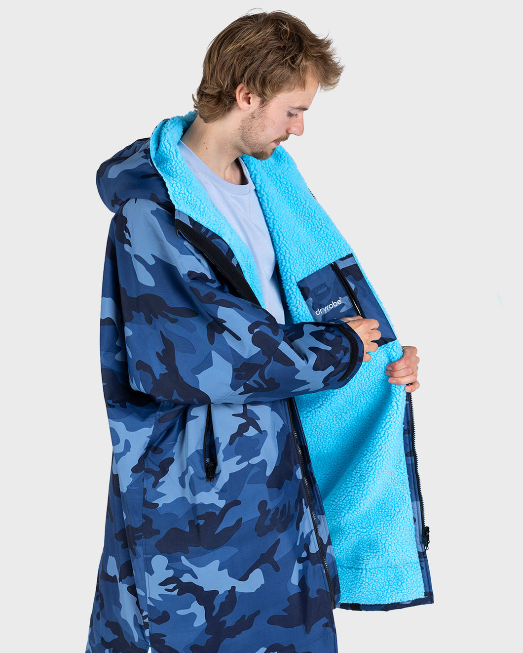 Dryrobe Advance Long Sleeve Blue Camo Blue