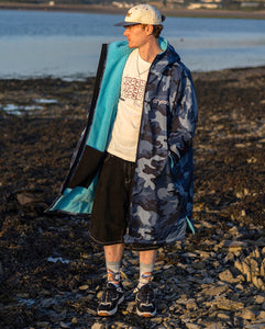 Dryrobe Advance Long Sleeve Blue Camo Blue