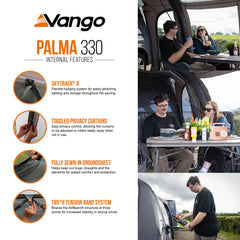 Vango Palma 330 Poled Caravan Awning