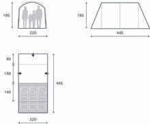 Kampa Sandwood 3 Tent ( Poled)