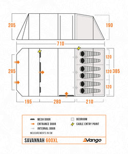 Vango Savannah 600XL Tent Package