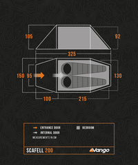 Vango Scafell 200 Tent - 2 Berth Tent