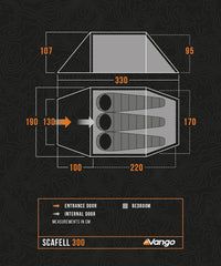 Vango Scafell 300 Tent - 3 Berth Tent