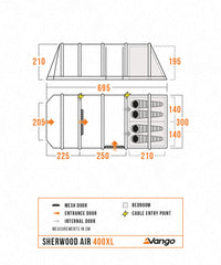 Vango Sherwood Air 400XL Tent Package 2025