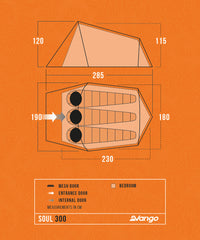 Vango Soul 300 Tent Peridot Green