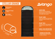 Vango Stellar Grande Sleeping Bag - Black