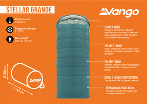 Vango Stellar Grande Sleeping Bag - Oasis