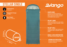 Vango Stellar Single Sleeping Bag - Oasis