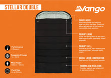 Vango Stellar Double Sleeping Bag - Black