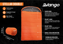 Vango Stellar Double Sleeping Bag - Harissa
