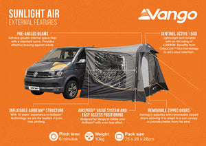 Vango Sunlight Air Low - Awning / Canopy for Campervans