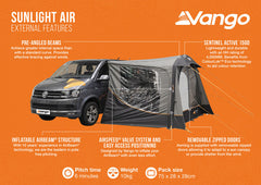 Vango Sunlight Air - Awning / Canopy for Campervans