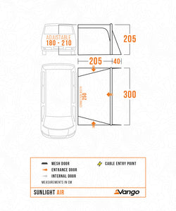 Vango Sunlight Air Low - Awning / Canopy for Campervans