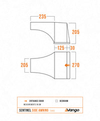 Vango Experience Side Awning - SentAct - TA003