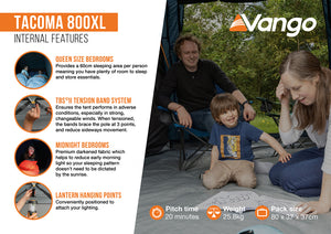 Vango Tacoma 800XL Tent Package