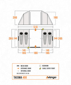 Vango Tacoma 400 Tent Package