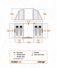 Vango Tacoma 400 Tent Package