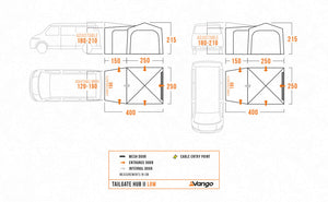 Vango Tailgate Hub II Low Drive Away Awning 2025