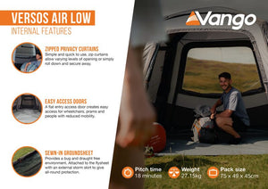 Vango Versos Air Low Drive-Away Awning 2024 (180-210cm)