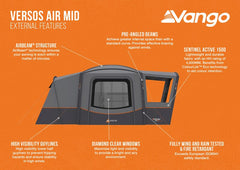 Vango Versos Air Mid Drive-Away Awning 2024 (215-255cm)