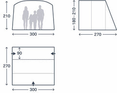 Kampa Waypoint Poled Low Driveaway Awning - 2026