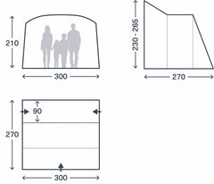 Kampa Waypoint Poled Mid Driveaway Awning - 2026