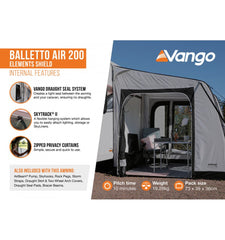 Vango Balletto Air 200 Elements Shield Caravan Awning