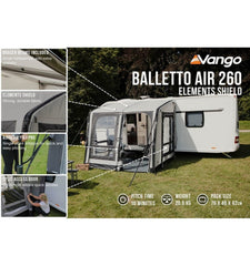 Vango Balletto Air 260 Elements Shield Caravan Awning