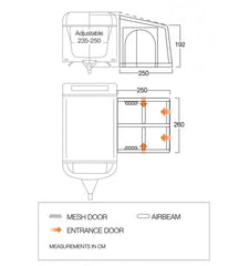 Vango Balletto Air 260 Elements Shield Caravan Awning