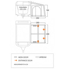 Vango Balletto Air 330 Elements Shield Caravan Awning