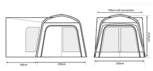 Outdoor Revolution Q Cayman T1 Tailgate Drive Away Awning+